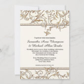 Invitation Glam Old Hollywood Regency Gold Foliage Aqua (Dos)
