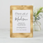 Invitation Glam Or (Debout devant)