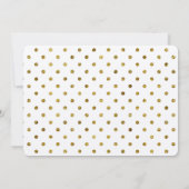Invitation Glam or chic et anniversaire de Pois blancs (Dos)