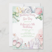 Invitation Glam Pamper Spa Birthday Party (Devant)