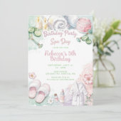 Invitation Glam Pamper Spa Birthday Party (Debout devant)