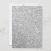 Invitation Glam Pastel Rose Rose Or Parties scintillant argen (Dos)