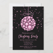 Invitation Glam Pink fête de Noël (Devant)