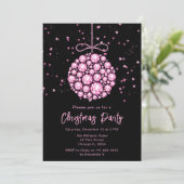 Invitation Glam Pink fête de Noël (Debout devant)