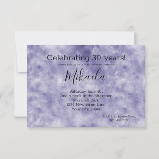 Invitation Glam Purple (Devant)