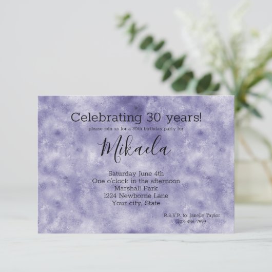 Invitation Glam Purple (Debout devant)