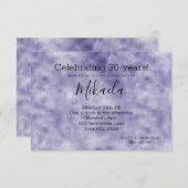 Invitation Glam Purple (Devant / Derrière)