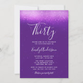 Invitation Glam Purple 30e anniversaire (Devant)