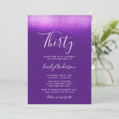 Invitation Glam Purple 30e anniversaire (Debout devant)