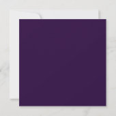 Invitation Glam Purple et Silver Confetti (Dos)