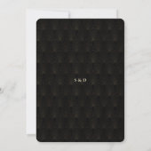 Invitation Glam QR Code Roaring 20s Gold Art Déco Mariage (Dos)