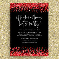 Glam Red Parties scintillant Noël Lets Party Noir
