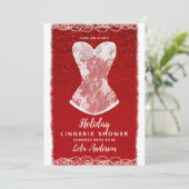 Invitation Glam Red & White Holiday Lingerie ShowParty (Debout devant)