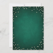 Invitation Glam Rhinestones Emerald Green Photo du 21e annive (Dos)