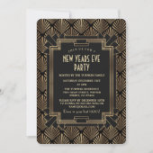 Invitation Glam Roaring 1920's Great Gatsby Nouvel An's Eve (Devant)