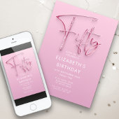 Invitation Glam rose 50e anniversaire