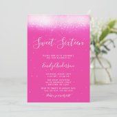 Invitation Glam Rose Chaud Sweet 16 (Debout devant)