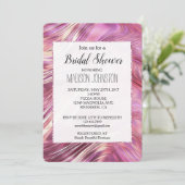 Invitation Glam Rose d'or de perle rose fille (Debout devant)