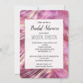 Invitation Glam Rose d'or de perle rose fille (Devant)