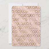 Invitation Glam Rose Gold Blush XOXO Anniversaire (Dos)