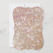 Invitation Glam Rose Gold Marbre & Parties scintillant 30e an (Dos)