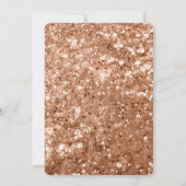 Invitation Glam Rose Gold Paillettes Fête de Mariage (Dos)