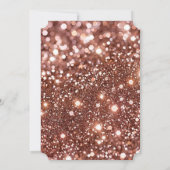 Invitation Glam Rose Gold Parties scintillant 16e anniversair (Dos)