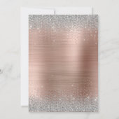 Invitation Glam rose Gold Parties scintillant 90e anniversair (Dos)