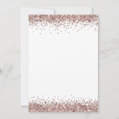 Invitation Glam Rose Gold Parties scintillant Mariage Soirée (Dos)