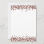 Invitation Glam Rose Gold Parties scintillant Noël (Dos)