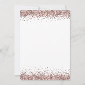 Invitation Glam Rose Gold Parties scintillant Script Engageme (Dos)