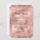 Invitation Glam Rose Gold Zebra Parties scintillant (Devant)