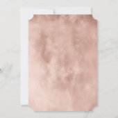 Invitation Glam rose or parties scintillant typographie brunc (Dos)