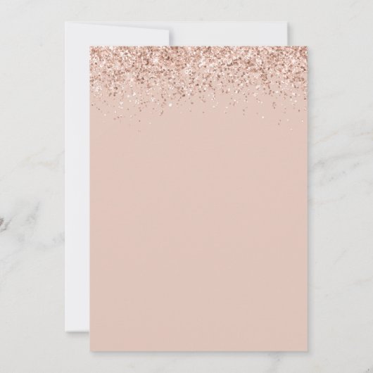 Invitation Glam Rose Parties scintillant 21e fête d'anniversa (Dos)