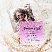 Invitation Glam rose Parties scintillant Look 2024 Grad Party