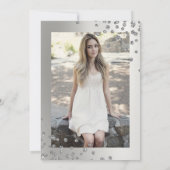 Invitation Glam Silver Chic Parties scintillant Photo Sweet 1 (Dos)