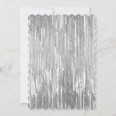 Invitation Glam Silver Glitzy Sparkhe Stripes (Dos)