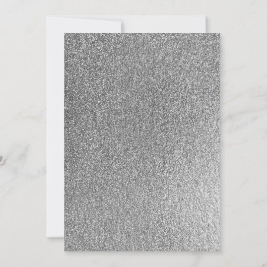 Invitation Glam Silver Mint Sparkle Robe Douce 16e anniversai (Dos)