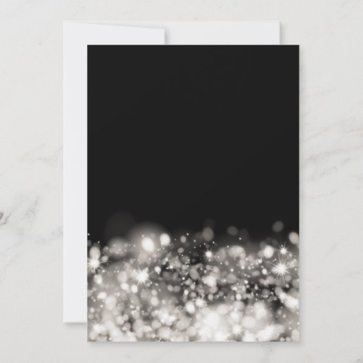 Invitation Glam Silver Winter Sparkling Company Fête de Noël (Dos)