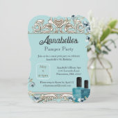 Invitation Glam Spa Day Manucure Pamper Party (Debout devant)