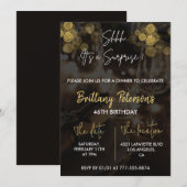 Invitation Glam Surprise Parties scintillant d'invitations po (Devant / Derrière)