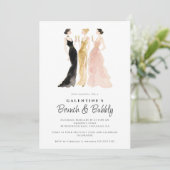 Invitation Glam Three Elegant Women Galentine's Day Party (Debout devant)
