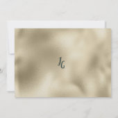 Invitation Glam vert foncé or blanc orchidée fleur Merci (Dos)