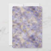 Invitation Glam violet Abstrait or (Dos)