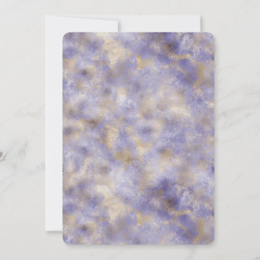 Invitation Glam violet Abstrait or (Dos)