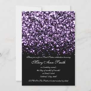 Invitation Glam violet du Sweet sixteen Party de minuit