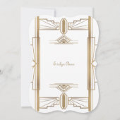 Invitation Glam White Roaring 20's Great Gatsby Baptism (Dos)