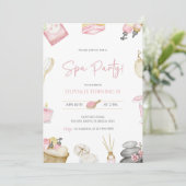 Invitation Glamor Party Glitz Glam Spa de maquillage fille An (Debout devant)