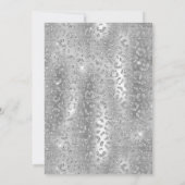 Invitation Glamorous Black Silver Leopard Spots Wedding (Dos)