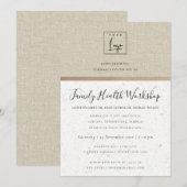 INVITATION GLAMOROUS FAUX GOLD SEMINAR CORPORATE TALK ÉVÉNEME (Devant / Derrière)